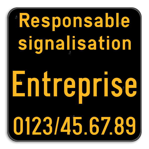 Panneau de chantier personnalisable - Responsable signalisation