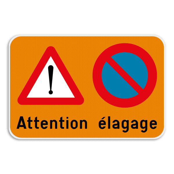 Panneau d'information - 2 pictogrammes - Texte personnalisé
