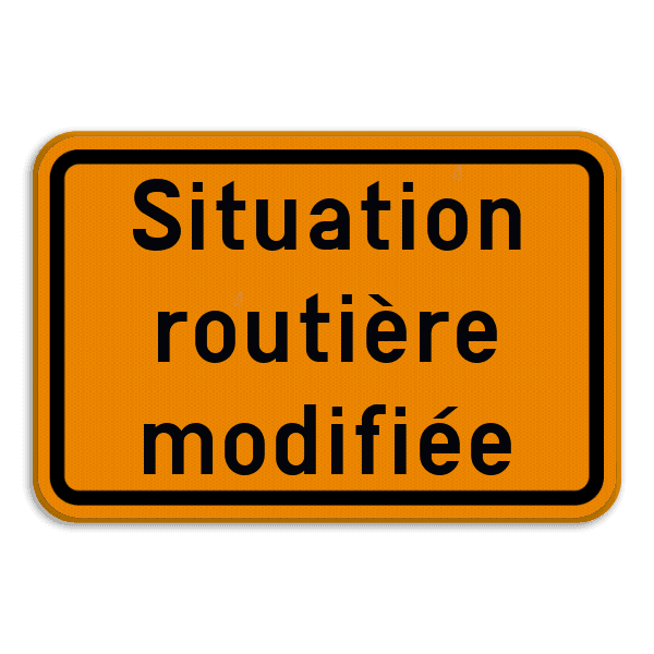 Panneau de Signalisation F39 - Situation Routière Modifiée Personnalisable