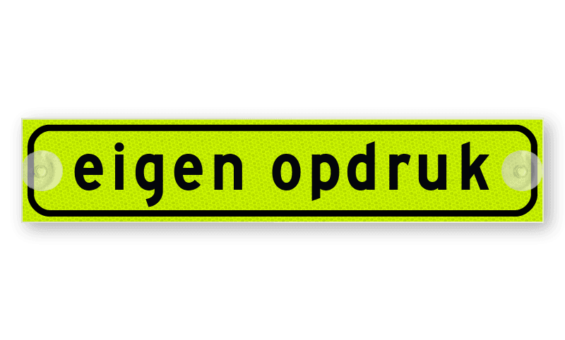 Autobord met zuignappen 500x100mm met eigen opdruk