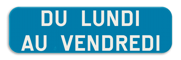 Panneau SB250 - G type V - Panneaux additionnels d'arrêt et de stationnement