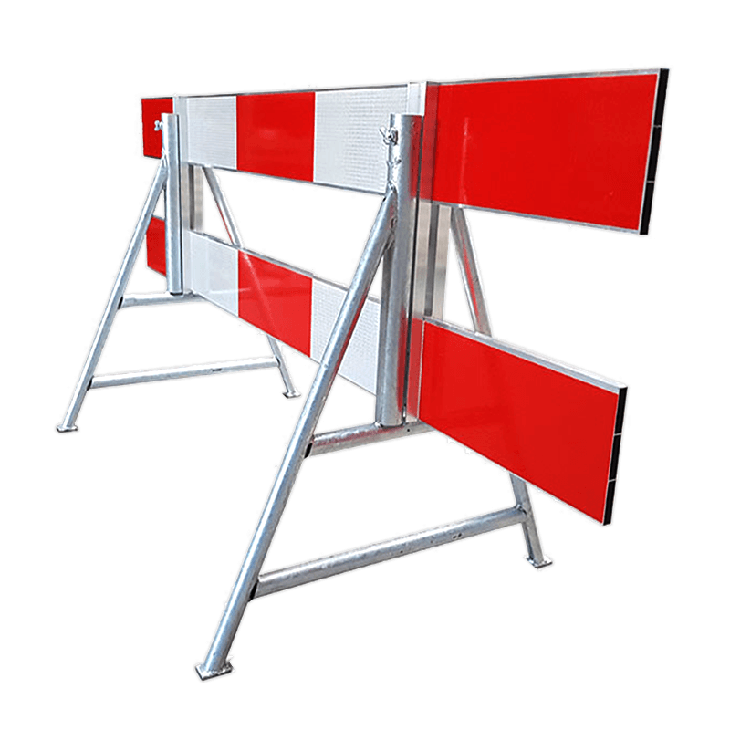 Afzethek kunststof 250cm reflecterend rood wit - gekoppeld - t.b.v. A-standaards