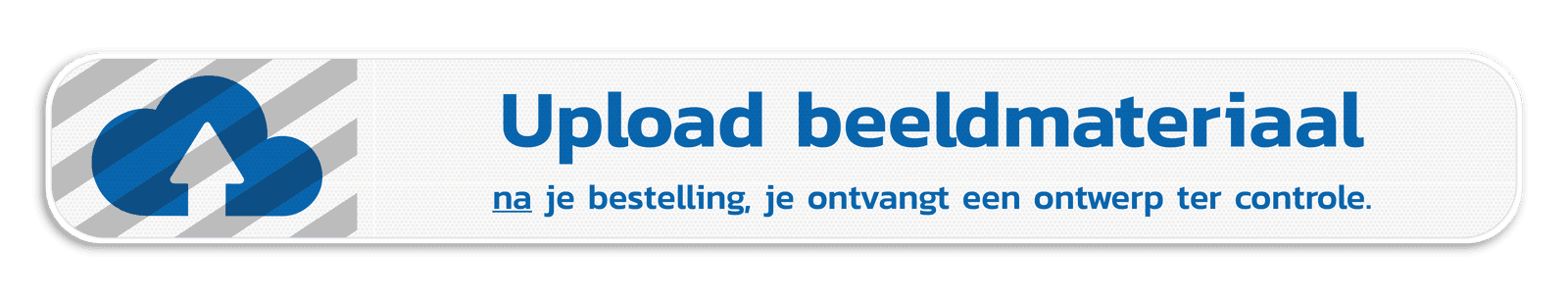 Informatiebord 1200x150mm reflecterend met je eigen opdruk