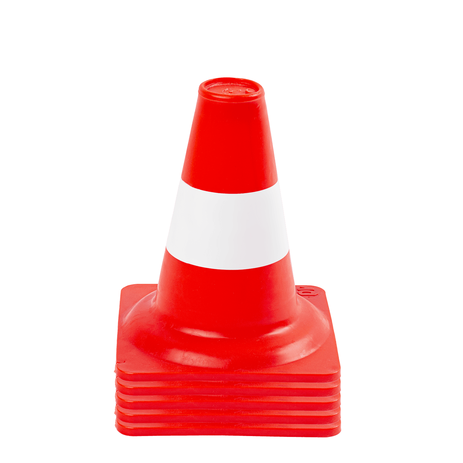 Afzetkegel 200mm - oranje/wit - PVC
