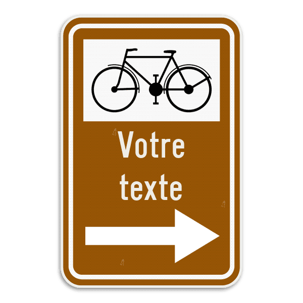 Panneau SB250 F34c2 - Itinéraire conseillé à des catégories déterminées d’usagers vers une destination touristique