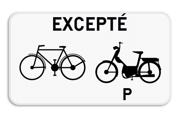 Panneau SB250 - M11 - Excepté bicyclettes et cylcomoteurs