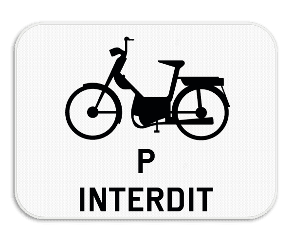 Panneau SB250 - M15 - Interdit aux cyclomoteurs