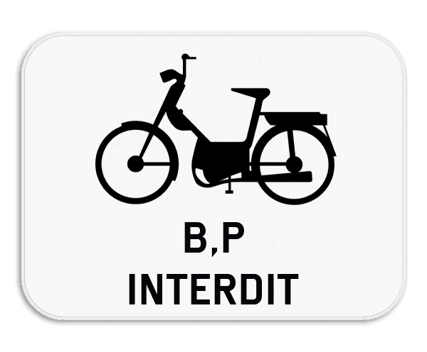 Panneau SB250 - M16 - Interdit aux cyclomoteurs de classe B