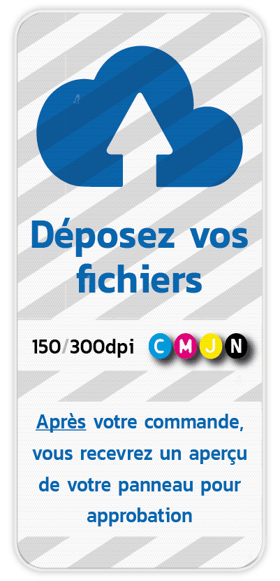 Panneau d'information 4:9 réfléchissant avec votre propre impression