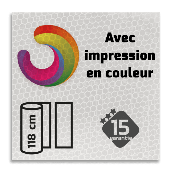 Classe 3 - Film réfléchissant pour impression en couleur T-7500-B - sur mesure