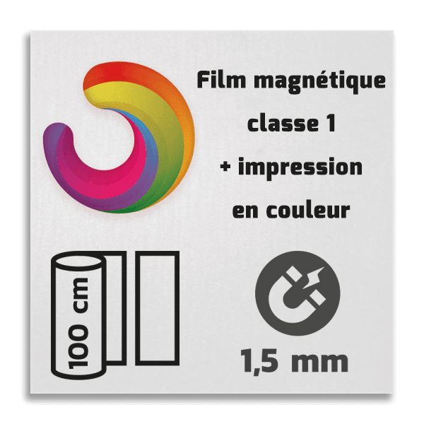 Classe 1 - Film magnétique réfléchissant avec impression couleur sur mesure