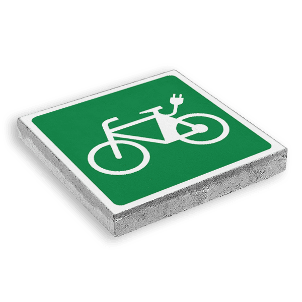 Beton Symbolplatte 300x300mm - E-Bikes / Elektrische Fahrräder