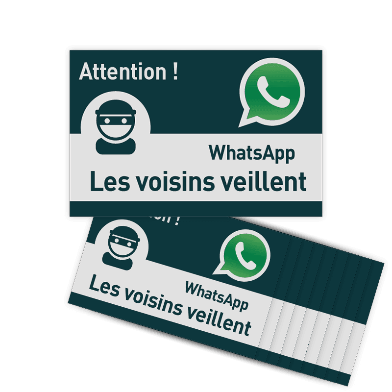 Autocollants réfléchissants WhatsApp – Kit de 10 pièces – Sécurité de quartier​