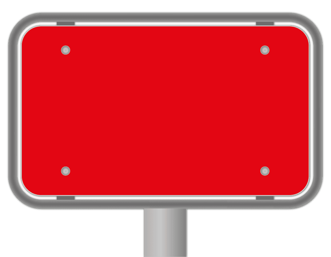 Brandkraan-paaltje met vlak bord 330x195mm - rood reflecterend klasse 1