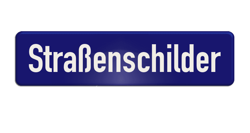 Straßennamenschild 800x200mm - 1 Zeile