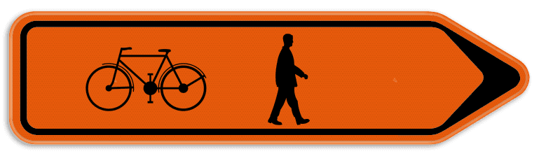 Verkeersbord SB250 F41 - Fiets & Voetganger Rechts