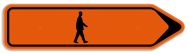 Verkeersbord SB250 F41 - Voetganger Rechts