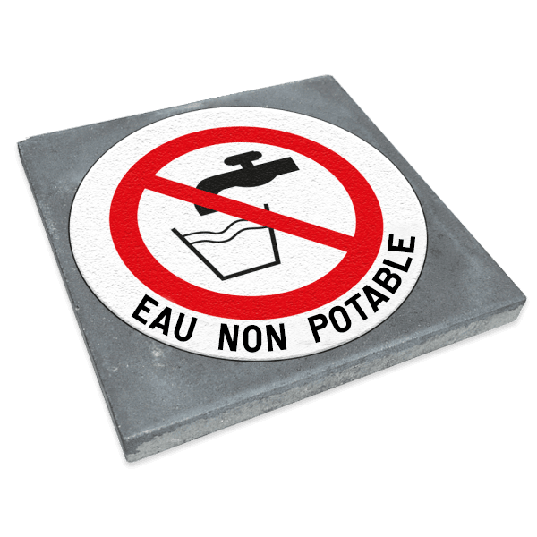 Dalle de signalisation 300 x 300 mm – Eau non potable