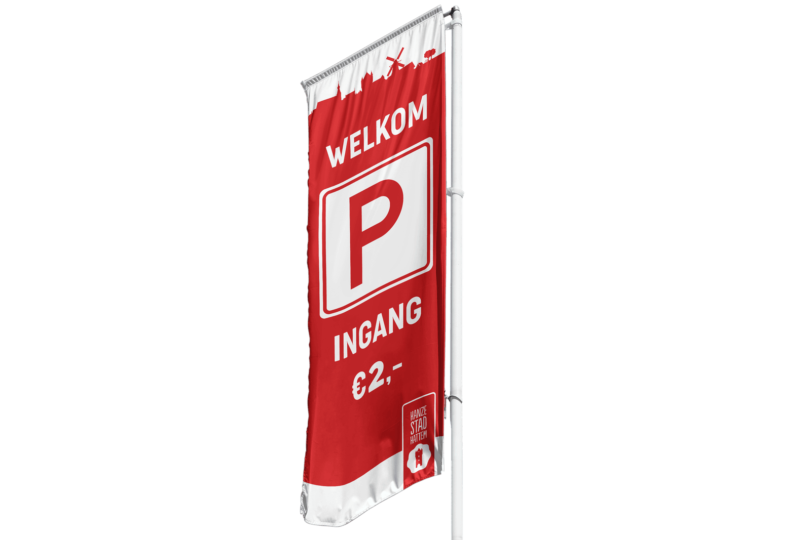 Longlife banier full colour - met open zoom - 1000x3000mm
