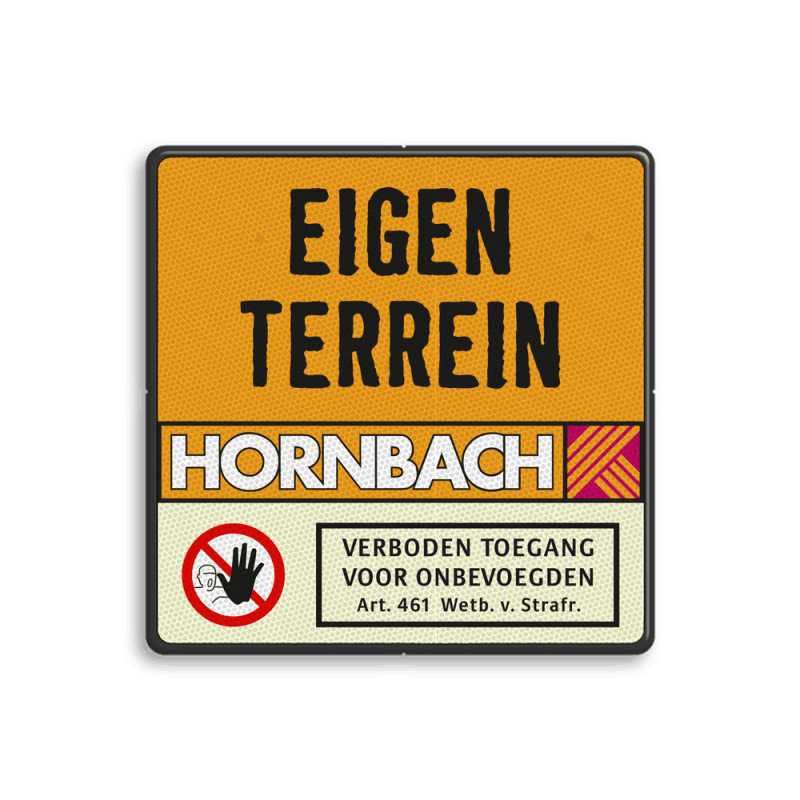 Informatiebord eigen terrein - Hornbach
