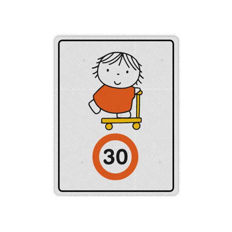 Sticker reflecterend - Dick Bruna snelheid - op de step