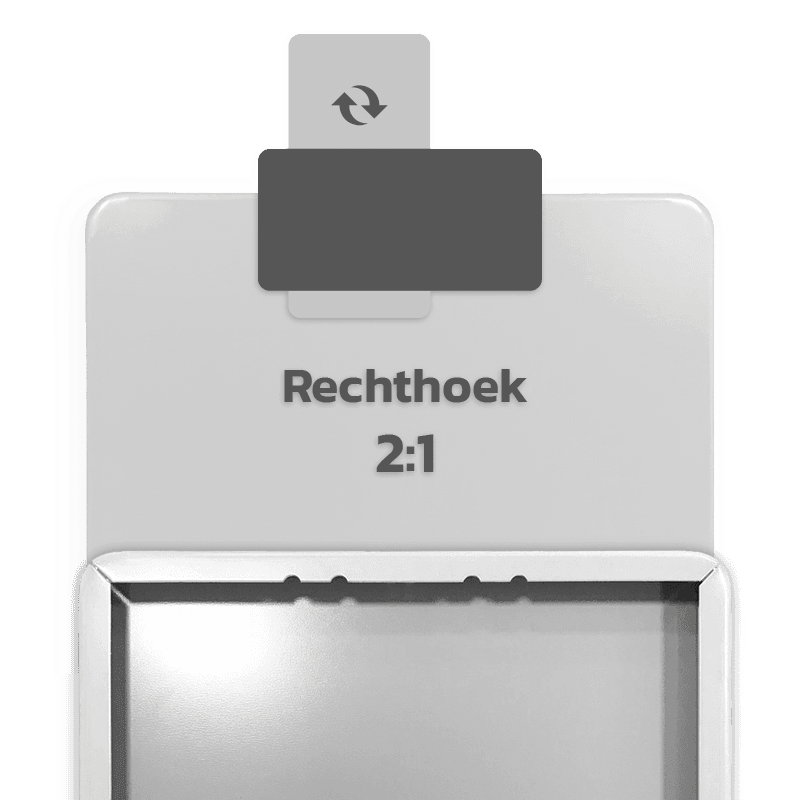 Basis verkeersbord DOR - dubbel omgezette rand - 2:1/1:2 rechthoek - excl. opdruk