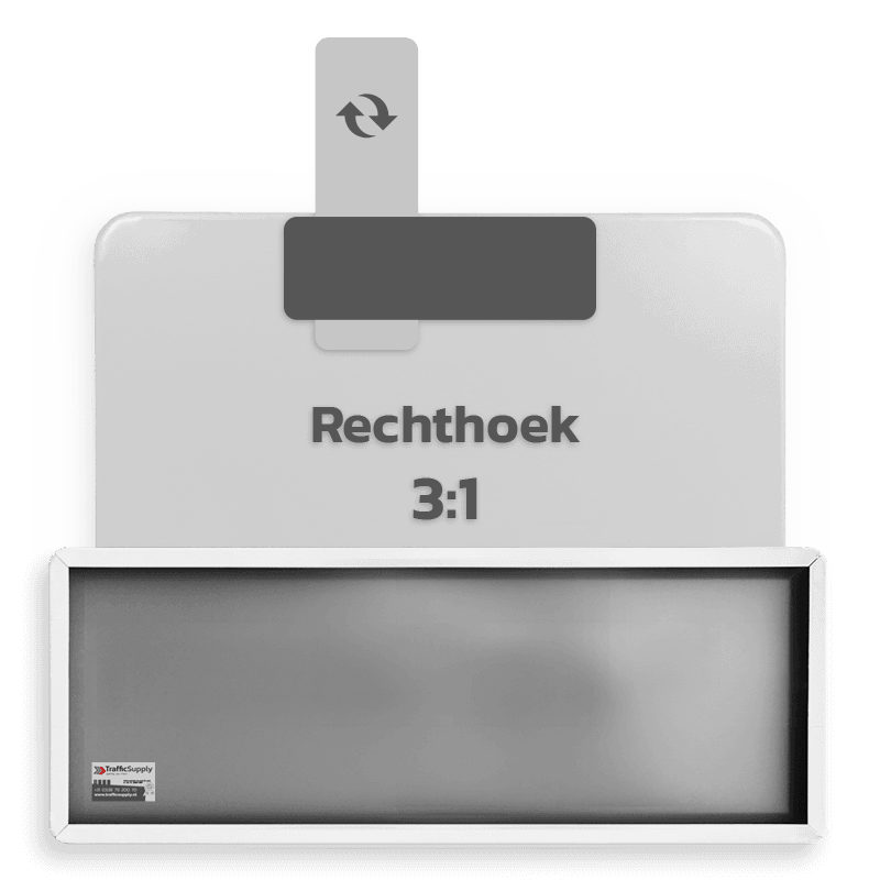 Verkeersbord dubbel omgezette rand - type 3:1 - rechthoek