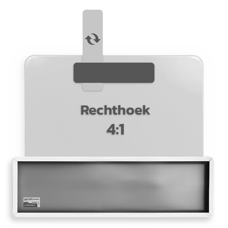 Basisbord omgezette rand - type 4:1 - rechthoek