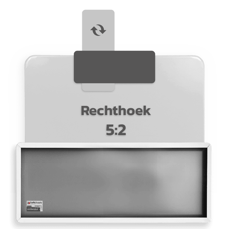 Basisbord omgezette rand - type 5:2 - rechthoek