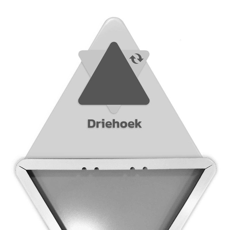 Basis verkeersbord driehoek DOR - dubbel omgezette rand - excl. opdruk