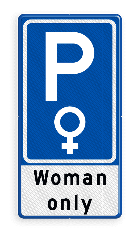 Parkeerbord voor woman only