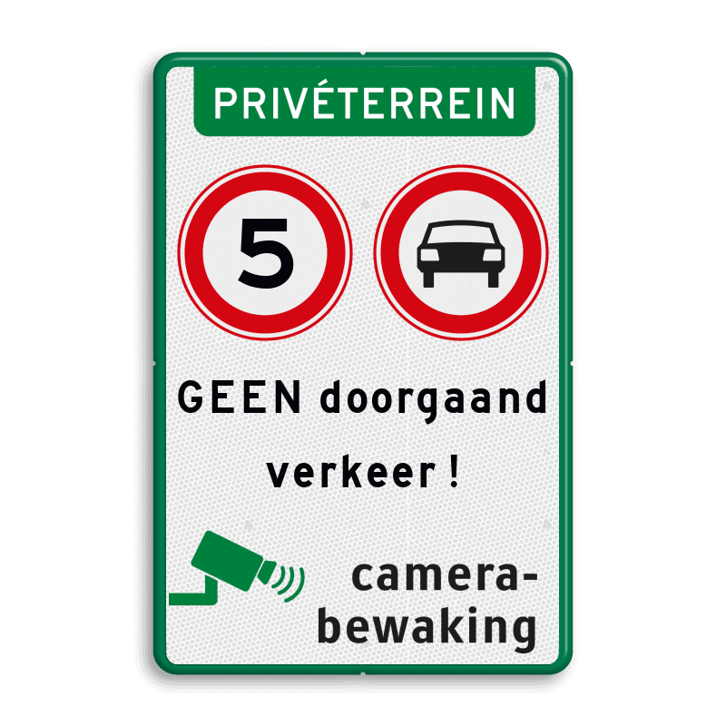Verkeersbord PRIVÉTERREIN, doorgaand verkeer verboden