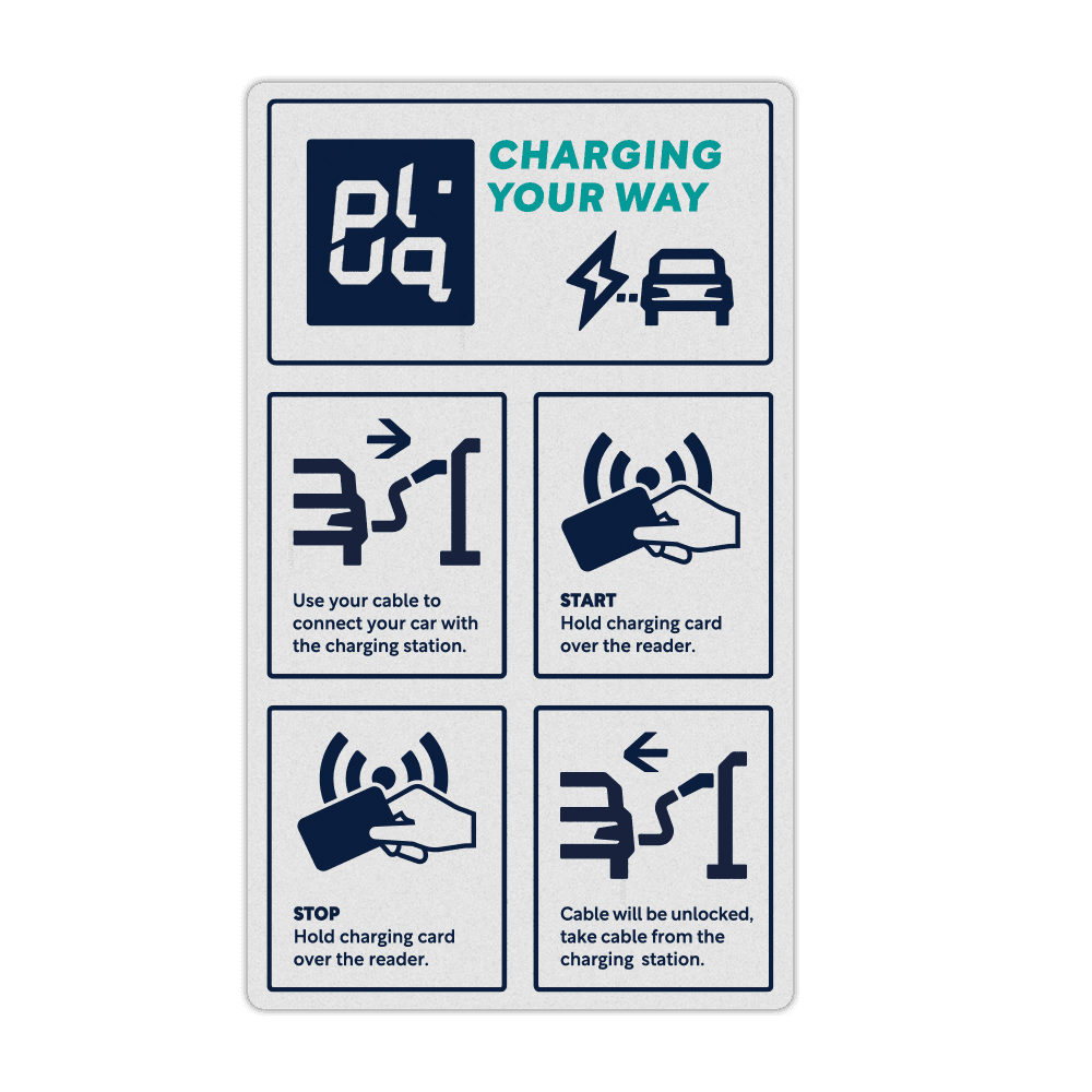 Instructiesticker Pluq - 100x169mm