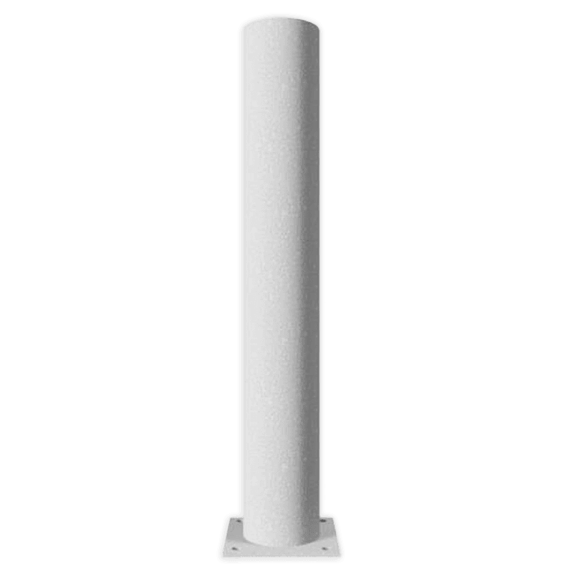 Rampaal Ø152x1000mm met voetplaat, verzinkt