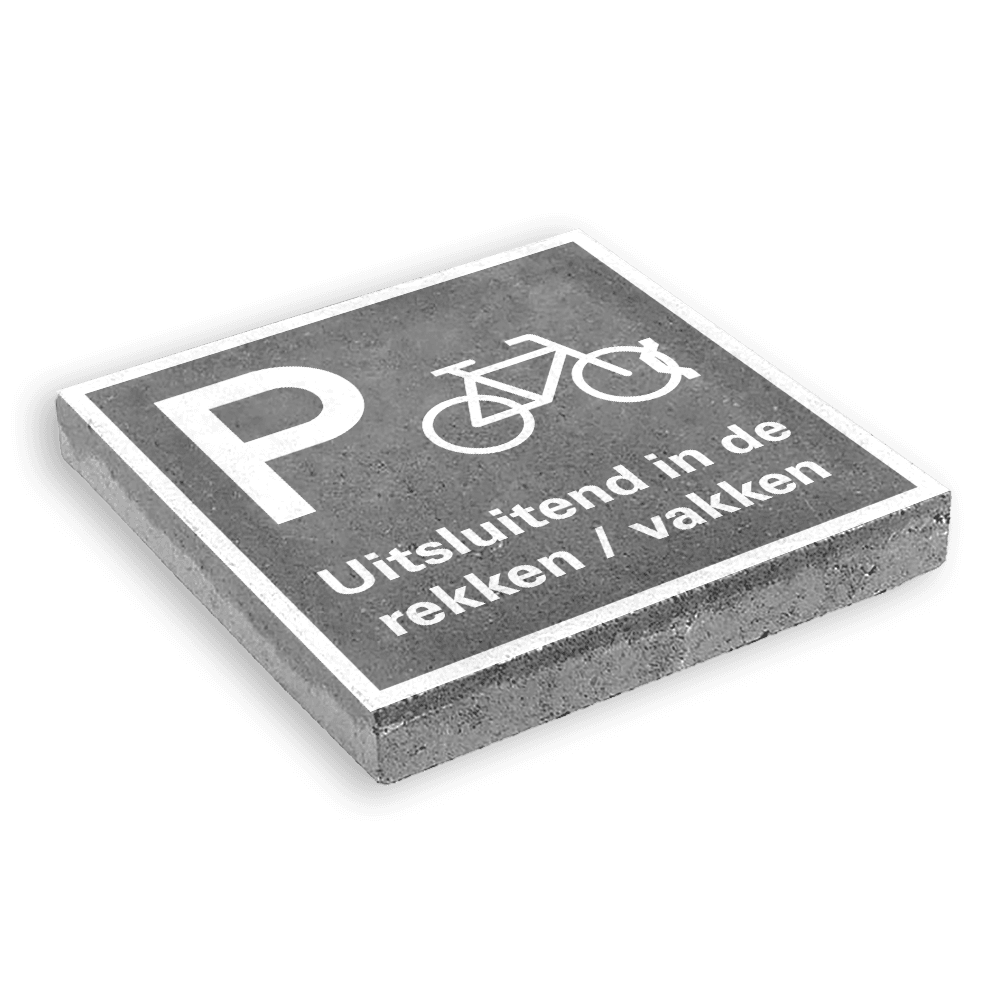 Dalle de signalisation - 300x300mm - Pas de bicyclettes (cyclomoteurs)