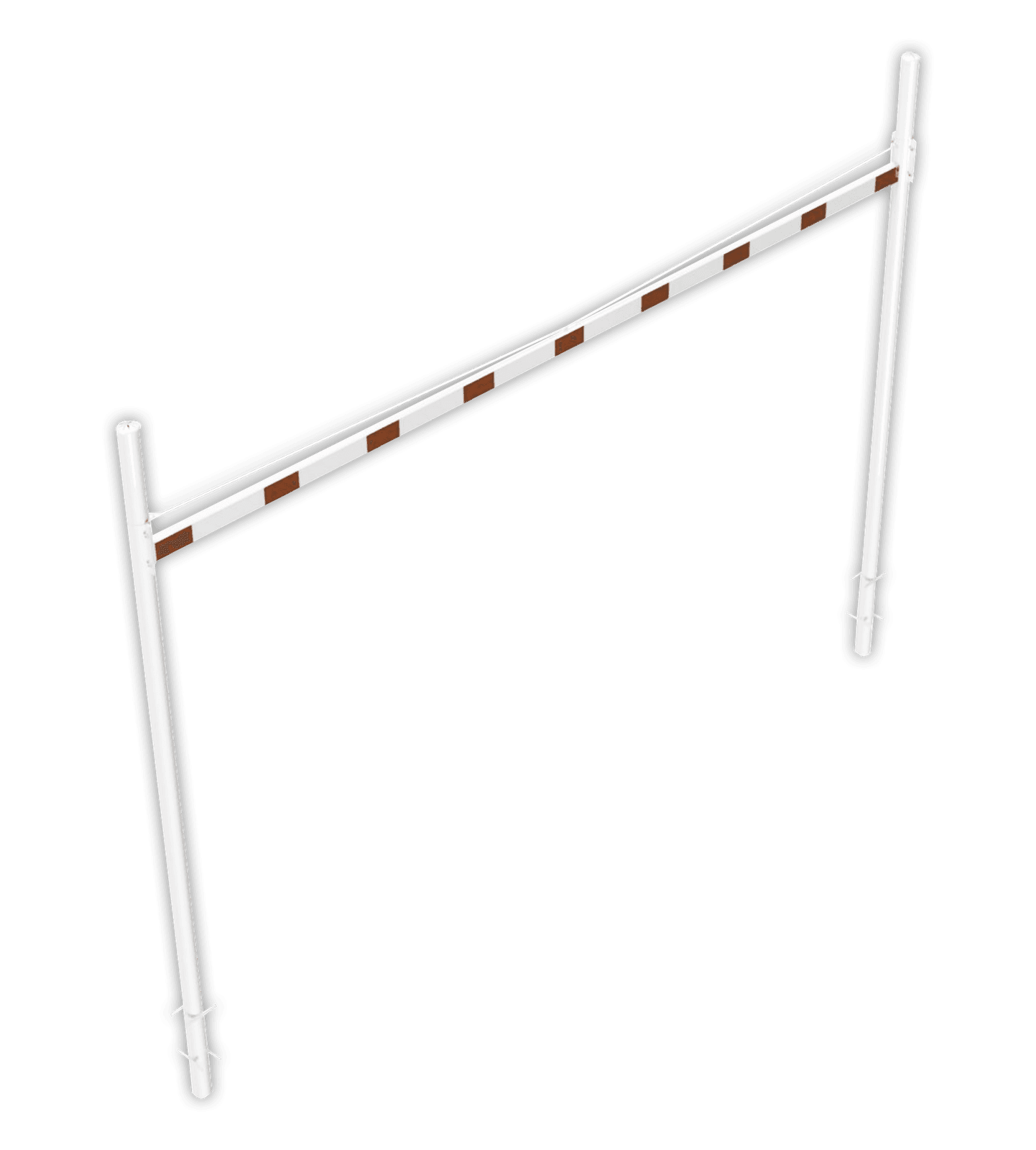Limiteur de hauteur variable 1,8 - 2,8 mètres avec montants Ø102mm - Version fixe