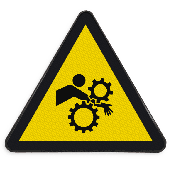 Autocollant ou panneau - W025a - Rouleaux contrarotatifs