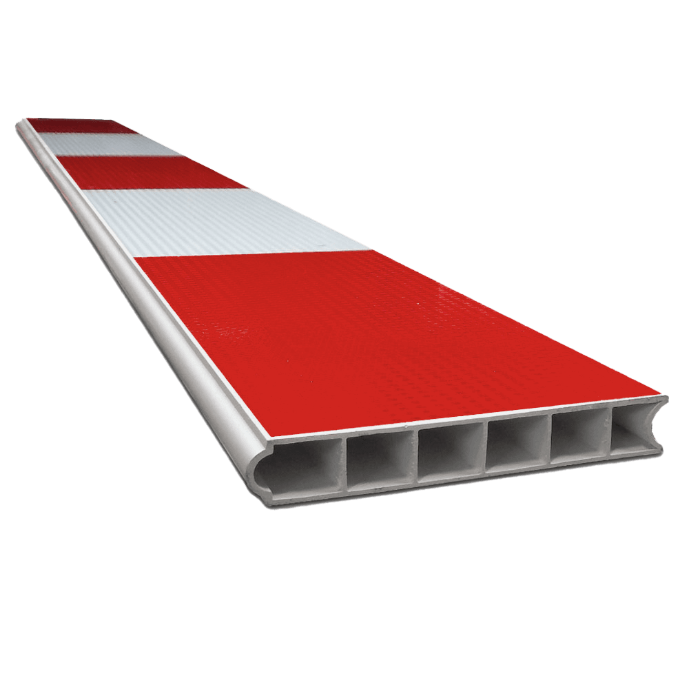 Kunststof schrikhekplank met blokken - reflecterend klasse 3