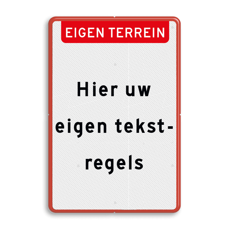 Tekstbord met eigen tekst en banner