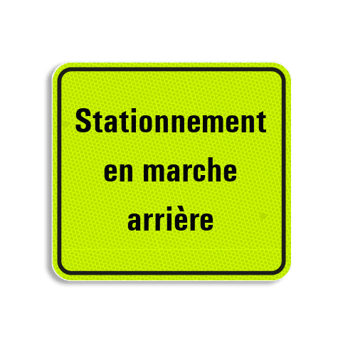 Plaque de numéro de maison Fluorescente 119x109mm - Texte