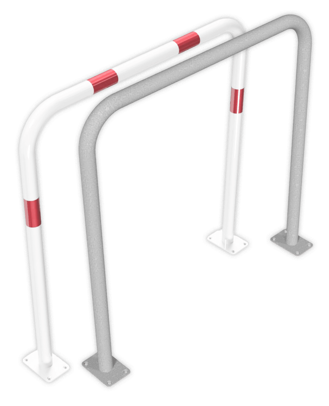 Barrière de guidage en acier - tubulaire - 1000x1200mm - montage dans le sol