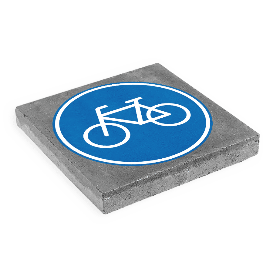 Dalle de signalisation 300 x 300 mm – Indication piste cyclable