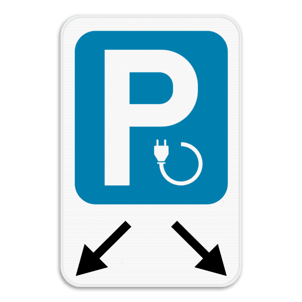 Parkeerbord Elektrisch opladen - pijlverwijzing