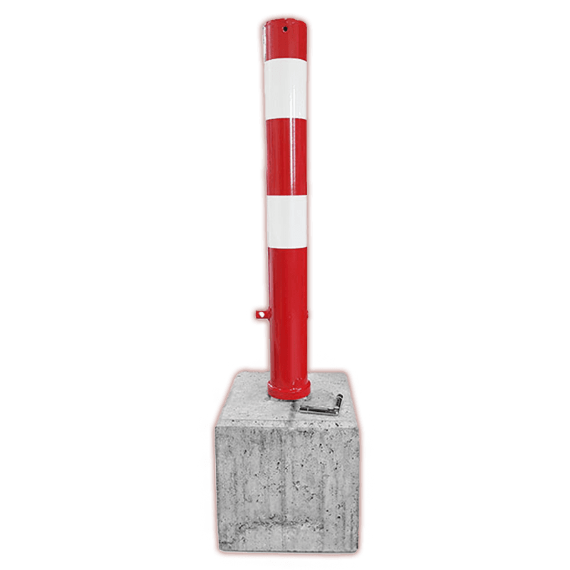 Herausnehmbarer Absperrpfosten 750 mm für Betonfundament 295 × 295 × 350 mm