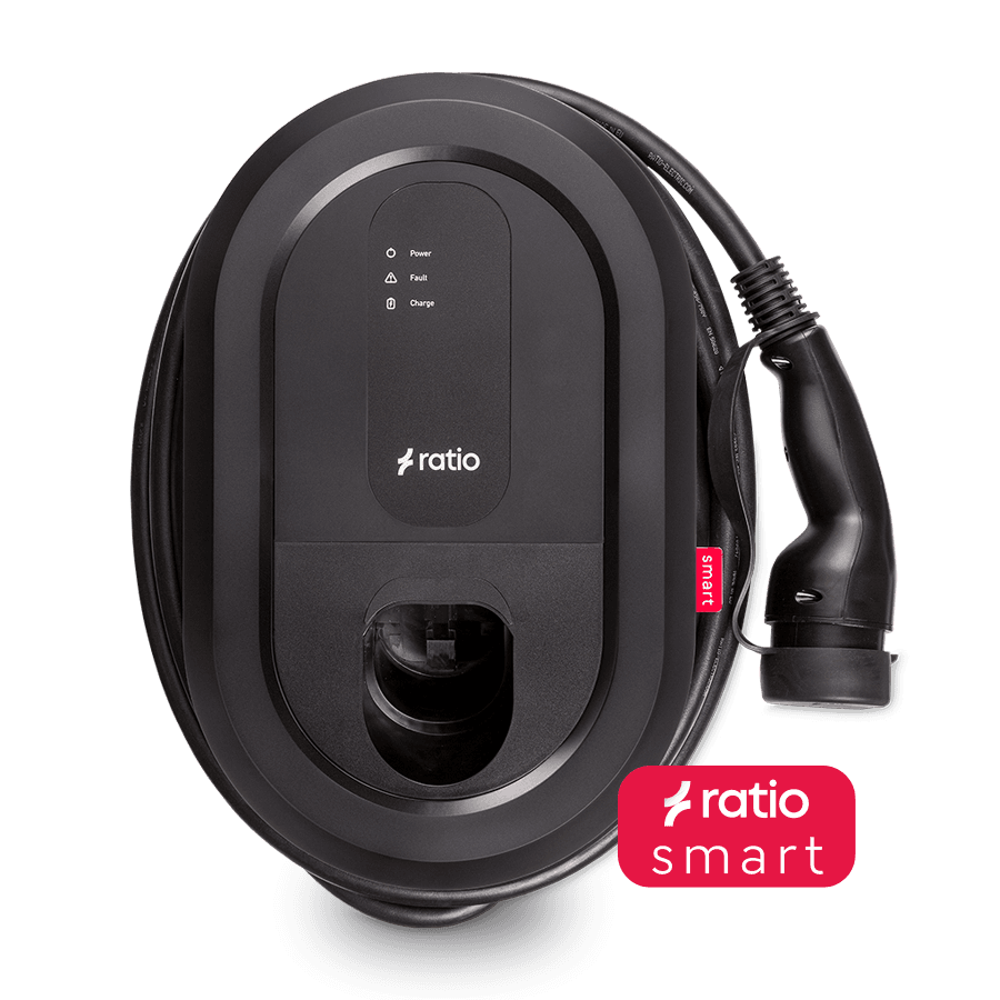 Ratio Smart laadstation - met vaste kabel 5m of 7,5m - 3,7 tot 22kW