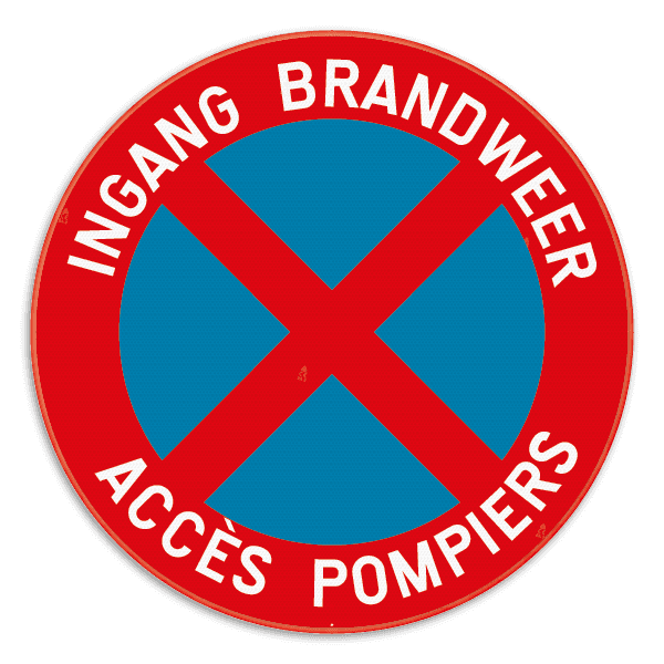 Parkeerbord - E3 - Toegang Brandweer - Tweetalig