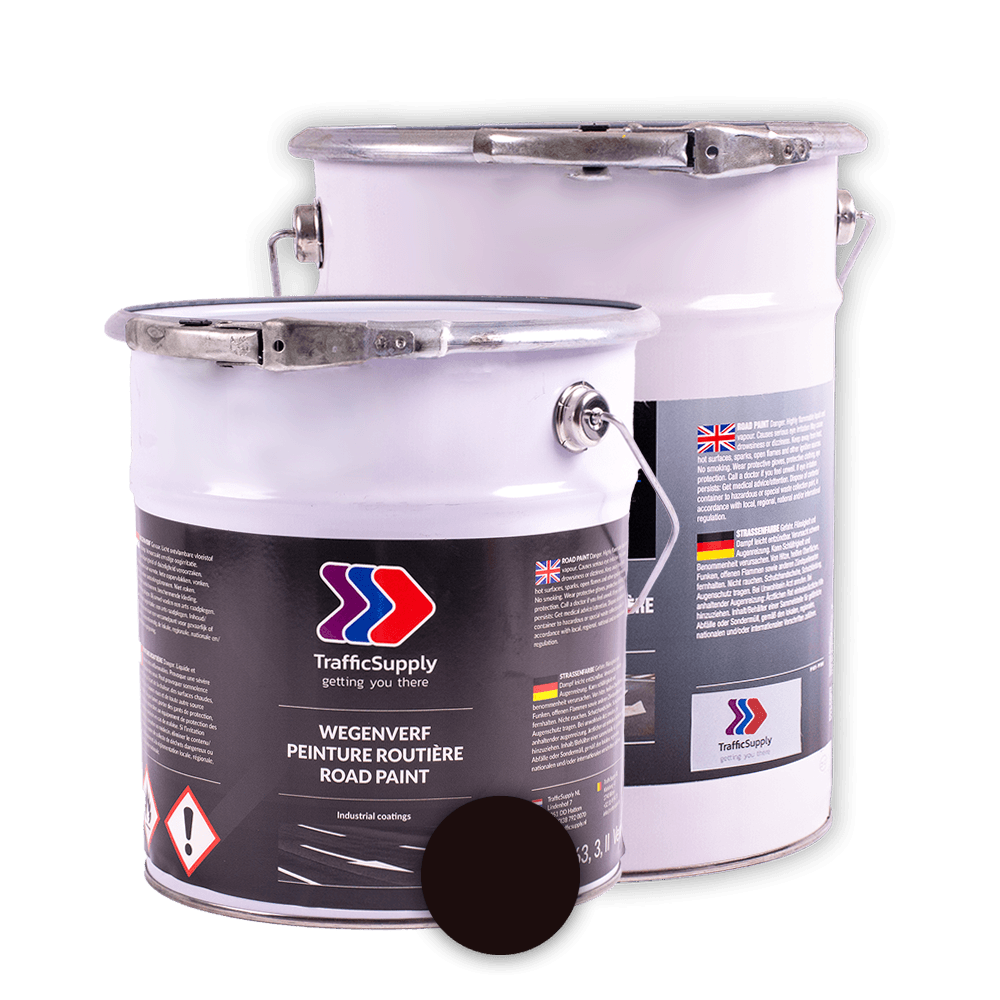 Peinture routière noire RAL 9005 - Seau de 6 kg