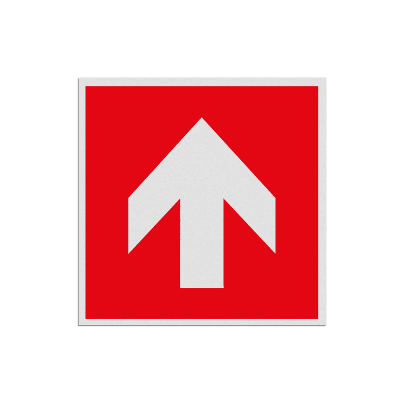 Brand bord met pictogram voor richting brandbestrijdingsmiddel