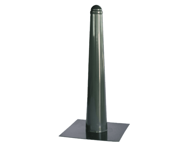 Trottoirpaal type Hagenaartje - met voetplaat - groen RAL 6012