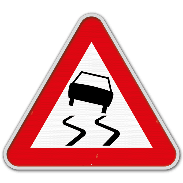 Panneau G2000 - A15 - Chaussée glissante